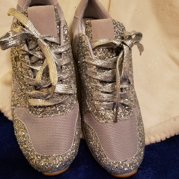 Glittered Blinged out Sneakers Sz41 - Picture 8 of 8